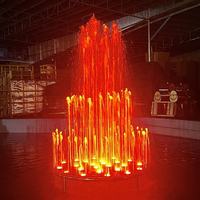 Fontaine d'eau multi-jets avec éclairage LED, fonction de synchronisation musicale en option, pour la décoration des places publiques