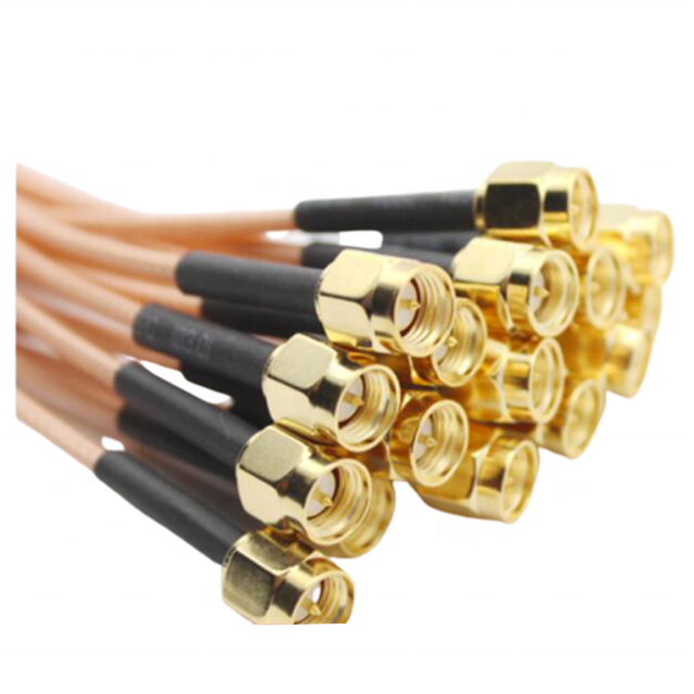 RY Factory Customization SMA Male to SMA Male 30cm RG316 50ohm Low Loss Nickel/Gold Plated Coaxial RF Cable DC-6G