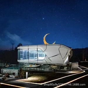 Maison conteneur moderne, cabane mobile avec mur en verre pour usage commercial ou bureautique - Product Image 1