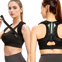 Correcteur de posture ergonomique pour le haut du dos à usage quotidien, réglable avec fermeture auto-agrippante, soutien dorsal pour la correction de la posture