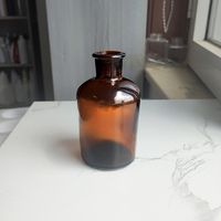 Bouteilles vides de diffuseur à bâtonnets de luxe 125ml 250ml 500ml 1000ml – Bouteille en verre vide à bâtonnets de luxe à col étroit et large avec couvercle