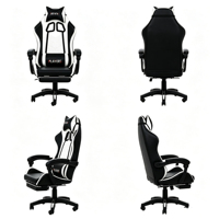 Chaise de jeu ergonomique personnalisée, avec un design traditionnel en cuir PU, pivotante et réglable manuellement