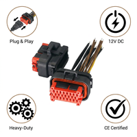 Harnais de câblage en PVC étanche IP67 à âme en cuivre sur mesure pour machine de sécurité industrielle, armoire de commande PLC, fil pré-dénudé