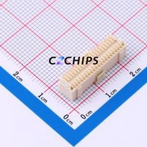 HDGC1008WV-S-2X20P Wire-to-Board Pin Header SMD,P=1mm Connector 2x20P 1mm Vertical Mount 40P - Product Image 2