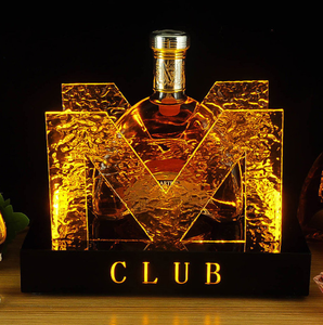 Portabottiglie con luce a Led da bar/supporto per bottiglie di liquore da bar/supporto per bottiglie di vino in acrilico a led wireless per bottiglia da discoteca - Product Image 3