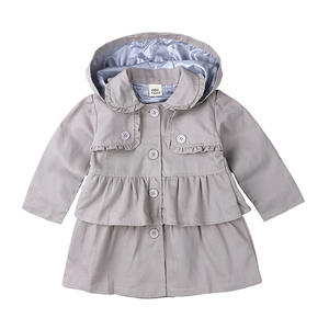 Manteau trench pour bébé fille, style uni, automne 2019, nouveau modèle - Product Image 3