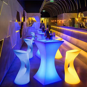 Thiết kế mới phong cách nhựa highboy Cocktail <span class=keywords><strong>Led</strong></span> Bar Bảng đồ nội thất ngoài trời phát sáng tiệc cưới tổ chức sự kiện Cocktail bảng và ghế - Product Image 4