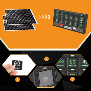 MICTUNING RGB Touchscreen-Schalter 12 V Blitzschaltung mit Sofortfrequenz Steuerschachtel RGB 12Gang Marine LED-Schalter - Product Image 5