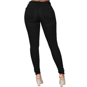 Jeans <span class=keywords><strong>de</strong></span> Mezclilla para Mujer Talla Grande, Pantalones Vaqueros Ajustados, Jeans <span class=keywords><strong>de</strong></span> Diseñador Personalizados para Mujer - Product Image 6