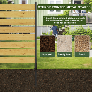 Pantalla de privacidad de madera de cedro DB Goodyo 55 "x 38,5" W (2 paneles) Muebles de exterior para equipos de piscina y paredes de privacidad - Product Image 5
