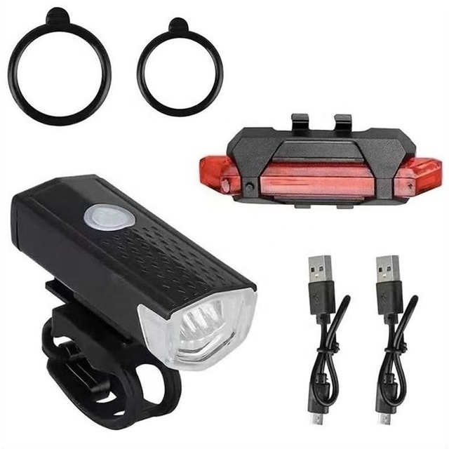 Hot Sales Led Bicycle Accessories Front Rear and Back USB Rechargeable Waterproof Mountain Sport Plastic Bike Light