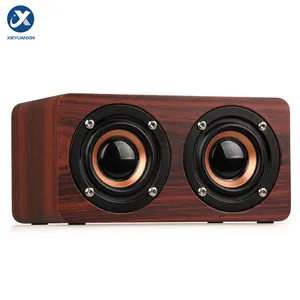 W5 Home Built-in Microphone Portable Powerbank Large Capacity Battery Bluetooth Wooden Compute Wireless Speaker Out