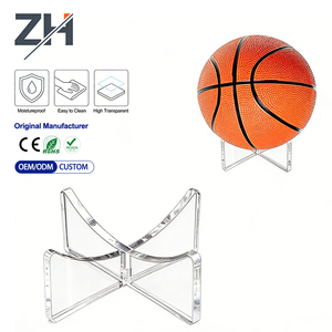Support d'affichage multi-sports en acrylique pour basketball, football, volley-ball, rugby - Product Image 1