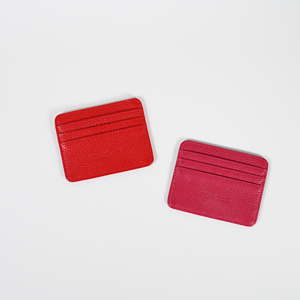Glampkg Flexible Minimalista Lujo Tarjeta de visita y tarjetero Cartera de cuero genuino con patrón de letras Logotipo personalizado