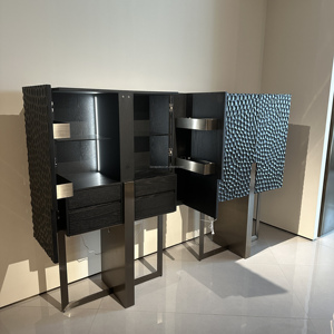 Modern Light Luxury Wine Cabinet High-end Glass Door Household Living Room Led Display <b>Storage</b> Pj-cb10 Dining Table Sets for - Product Image 6
