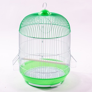 Cage à oiseaux ronde avec mangeoire, ensemble complet, cage en plastique pour oiseaux, cage de transport pour petits animaux, ventilation tout autour, peut être détachée - Product Image 2