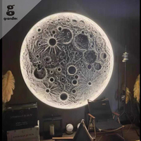 Lampe murale solaire en forme de croissant de lune pour la décoration de villas et de jardins, éclairage d'ambiance