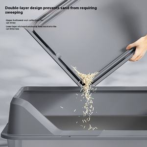 Hot Sale High quality Connectable Cat Litter Mat Anti Scatter Tray Large Size Double Layer Sand Control Mat - Product Image 5