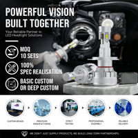 Ampoules de phare LED Gview Brilliant Triple Sided SMD P19W H16 avec driver externe 50000LM 6500K Lumière blanche IP65 Plug and Play