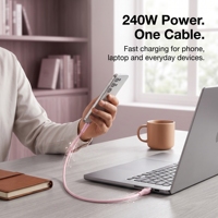 Nuevo Cable de Datos 2026 con Certificación MFi, Trenzado, Blindado, con Carcasa de Silicona y Aluminio para Móviles y PC