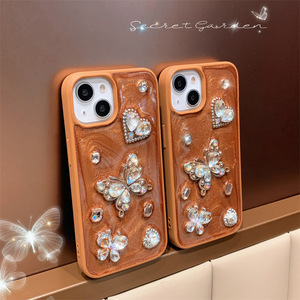 Custodia per telefono 2025 di lusso con farfalle 3D e strass, in <span class=keywords><strong>silicone</strong></span> con glitter, per <span class=keywords><strong>iPhone</strong></span> <span class=keywords><strong>11</strong></span> 12 13 14 15 16 Pro Max - Product Image 4