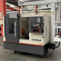 Tour à métaux horizontal à 2/3 axes de haute précision TCK36, tour CNC à lit incliné, hydraulique automatique