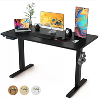 Escritorio Ergonómico de Altura Ajustable Eléctrico de 120x60cm, Fabricado en Vietnam, de Madera de Roble, Soporta hasta 70kg/154lbs