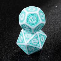 Dés polyédriques en acrylique durable, lot complet de 7 pièces, dés géométriques, numéros personnalisés imprimés pour jeux de table, stock en gros pour magasins