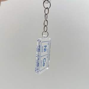 Tabla periódica de elementos química llavero divertido acrílico escuela estudiante Ba Bi Es Be Ni Ce llavero colgante regalo del Día del maestro - Product Image 4