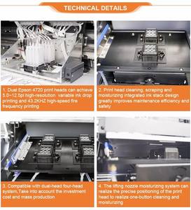 Stampante DTF Flatbed Automatica Focus Formato A1 60cm con 2 Testine di Stampa <span class=keywords><strong>Epson</strong></span> 4720/I3200 e Inchiostro a Pigmenti - Product Image 6