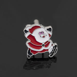 クリスマスクリエイティブアクセサリーサンタクローススーツ金属カフス - Product Image 5