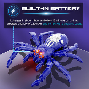 Juguete de Araña Teledirigida para Niños, Robot Trepador de Paredes, Araña de Plástico Realista con Luces LED, Juguete de Araña que se Mueve - Product Image 5