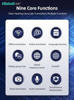 Traducteur vocal en ligne/hors ligne 142 langues 4G/WiFi Android Mini avec écran IPS de 4 pouces et alliage d'aluminium