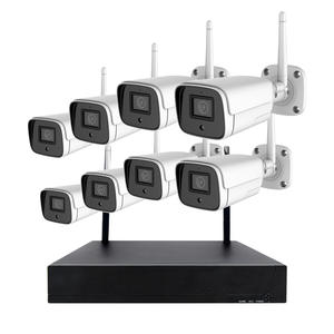 ชุดกล้องวงจรปิดไร้สาย NVR 4MP 2MP ในร่มกลางแจ้งไร้สายระบบกล้องวงจรปิด - Product Image 1