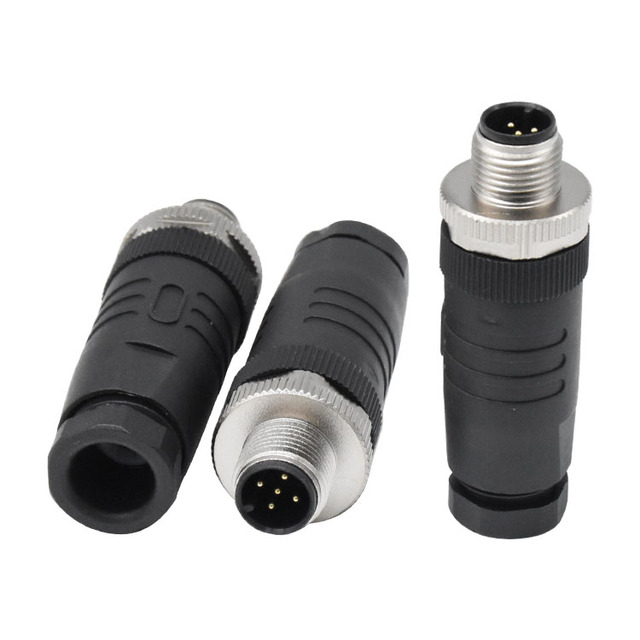 Industrial M12 Male Connector 5 Pin Circular NMEA 2000 Assembly Cable Plug Connector