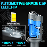 Projecteur de phare JHS Laser Ampoule Laser Fisheye X5 H4 Mini Lentille de projecteur Bi LED pour moto et voiture