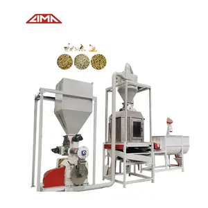 LIMA automatischer Ringmatrize Futtermittel-Pelletiermühle Hammerkühlgerät Kenia 55 kW gewerbe Hühnerfutter-Schienentierfutter-Produktionslinie 1 Ton/Std