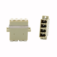 Konektor Serat Optik Lc pc Quad Fiber Optic Coupler Singlemode Multimode 4 Core adaptor Konektor Serat Lc