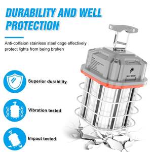 80W On/Off Switch Linkable LED <b>Temporary</b> Work Light 12000Lm 5000K Daylight LED Construction Portable Hanging <b>Lighting</b> - Product Image 5