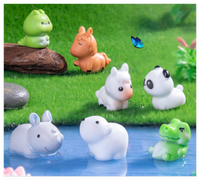Vente en gros Assortiment d'animaux miniatures en résine pour enfants Objets de collection Figurine Kawaii Set 3d Souvenir Miniature bombe de bain Jouets