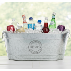 Tina de fiesta de metal ecológica reutilizable alternativa a los refrigeradores de plástico para entretenimiento al aire libre sostenible y elegante - Product Image 1