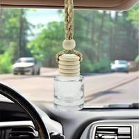 Diffuseur vide en verre cylindrique de 8 ml avec bouchon en bois – Flacon vide pour parfum d'ambiance à prix abordable