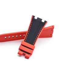 Damen Silikon-Uhrenarmband für AP -Royal Oak 28mm mit Kerbdesign, Kompatibel mit Modellen für AP 15400 Uhren