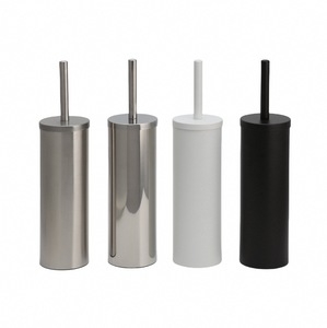 Portascopino WC in Acciaio Inossidabile Ecologico Leggero con Manico Lungo <span class=keywords><strong>e</strong></span> Setole in Silicone <span class=keywords><strong>per</strong></span> Pulizia <span class=keywords><strong>Bagno</strong></span> Uso Domestico - Product Image 2