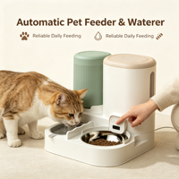 Distributeur automatique de nourriture et d'eau pour animaux de compagnie, double fonction, bol pour nourriture et eau pour chats et chiens, tout en un, accessoires d'alimentation pour animaux