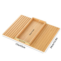 Plateau de canapé en bambou, organisateur pliable pour accoudoir de canapé, support pour collations et boissons pour salon et chambre