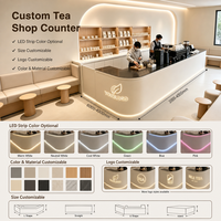Nouveau comptoir de réception commercial en MDF pour café, bar à thé au lait, boulangerie, studio de yoga, magasin de vêtements - Wabi-sabi