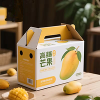 Boîte en carton ondulé biodégradable personnalisée, emballage en kraft pour l'emballage des fruits