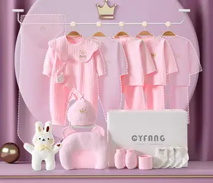 Roupas de bebe yenidoğan giysileri bebek hediye % 100% pamuk katı yenidoğan bebek setleri taç Unisex Bodysuits yenidoğan hastane seti