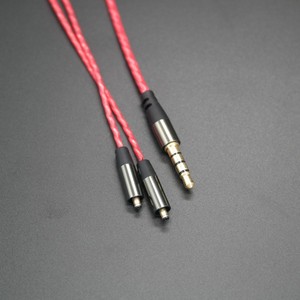 Cable desmontable para auriculares, Cable de Audio de cobre estañado rojo de 120Cm para dispositivos digitales, Material Flexible de TPE TPR - Product Image 3